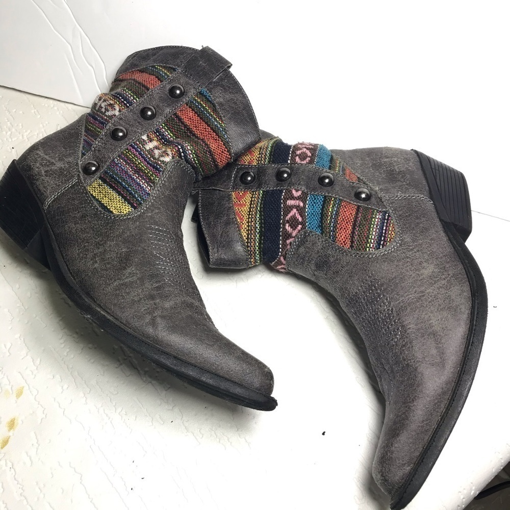 Steve Madden tribe design western botties 7.5 gray - Picture 4 of 6